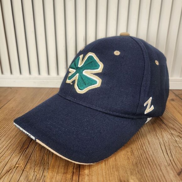 VTG Zephyr Notre Dame Fighting Irish Strapback Hat Cap Blue Green Clover College - Picture 1 of 10